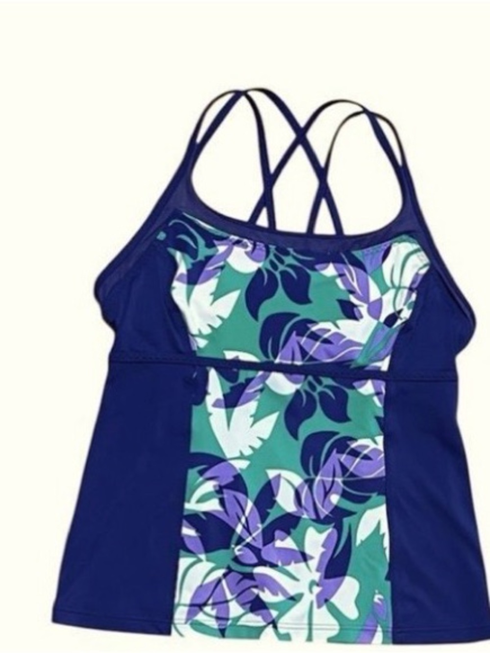 Lands End Tankini Top Sz 12